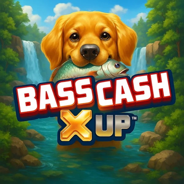 Bass Cash X UP slot logo by Alchemy Gaming at Sultan Casino