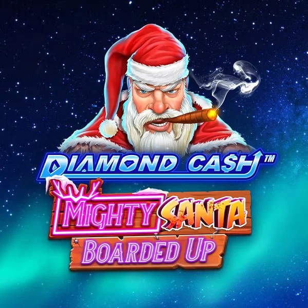 Diamond Cash Mighty Santa Boarded Up slot icon by Greentube, available at Sultan Casino
