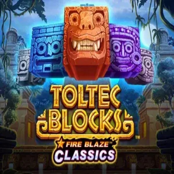 Fire Blaze: Toltec Blocks logo – Slots by Rarestone Gaming at Sultan Casino